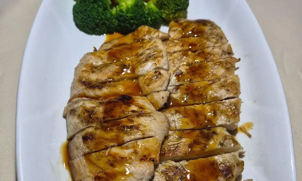 Grilled Chicken Breast Sliced grilled chicken breast with vegetables at Bamboo Cafe, a Chinese Restaurant restaurant in Glendale